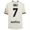 Original Fußballtrikot AC Mailand Yacine Adli 7 4.trikot 2023-24 Weiße Für Herren